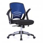 Nautilus Designs Graphite Medium Back Mesh Task Operator Office Chair With Folding Arms Blue - BCM/F560/BL 40683NA