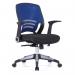 Nautilus Designs Graphite Medium Back Mesh Task Operator Office Chair With Folding Arms Blue - BCMF560BL 40683NA