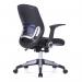 Nautilus Designs Graphite Medium Back Mesh Task Operator Office Chair With Folding Arms Blue - BCMF560BL 40683NA