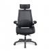 Nautilus Designs Resolute High Back 24 Hour Mesh Task Operator Office Chair With Folding Arms and Optional Headrest Black - BCM/L1305/BK 40711NA