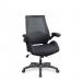 Nautilus Designs Resolute High Back 24 Hour Mesh Task Operator Office Chair With Folding Arms and Optional Headrest Black - BCM/L1305/BK 40711NA