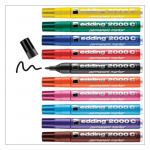 edding 2000C Permanent Marker Bullet Tip 1.5-3mm Line Assorted Colours (Pack 10) - 4-2000C999 40720ED