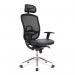 Nautilus Designs Liberty High Back Mesh Executive Office Chair With Adjustable Headrest and Height Adjustable Arms Black - DPA80HBSYAHR 40739NA