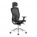 Nautilus Designs Liberty High Back Mesh Executive Office Chair With Adjustable Headrest and Height Adjustable Arms Black - DPA80HBSYAHR 40739NA