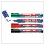 edding 360 Whiteboard Marker Bullet Tip 1.5-3mm Assorted Colours (Pack 4) - 4-360-4 40748ED