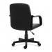 Nautilus Designs Delph Medium Back Leather Faced Executive Office Chair With Decorative Detail and Fixed Arms Black - DPA2014MB/LBK 40753NA