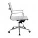 Nautilus Designs Aura Contemporary Medium Back Bonded Leather Executive Office Chair With Fixed Arms White - BCL/8003/WH 40830NA