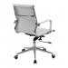 Nautilus Designs Aura Contemporary Medium Back Bonded Leather Executive Office Chair With Fixed Arms White - BCL/8003/WH 40830NA