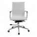 Nautilus Designs Aura Contemporary Medium Back Bonded Leather Executive Office Chair With Fixed Arms White - BCL/8003/WH 40830NA