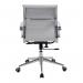 Nautilus Designs Aura Contemporary Medium Back Bonded Leather Executive Office Chair With Fixed Arms White - BCL8003WH 40830NA