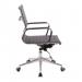 Nautilus Designs Aura Contemporary Medium Back Bonded Leather Executive Office Chair With Fixed Arms Grey - BCL/8003/GY 40837NA