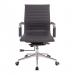 Nautilus Designs Aura Contemporary Medium Back Bonded Leather Executive Office Chair With Fixed Arms Grey - BCL/8003/GY 40837NA