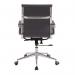 Nautilus Designs Aura Contemporary Medium Back Bonded Leather Executive Office Chair With Fixed Arms Grey - BCL8003GY 40837NA