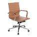 Nautilus Designs Aura Contemporary Medium Back Bonded Leather Executive Office Chair With Fixed Arms Coffee Brown - BCL8003BW 40844NA