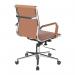 Nautilus Designs Aura Contemporary Medium Back Bonded Leather Executive Office Chair With Fixed Arms Coffee Brown - BCL8003BW 40844NA