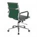 Nautilus Designs Aura Contemporary Medium Back Bonded Leather Executive Office Chair With Fixed Arms Forest Green - BCL8003FGN 40851NA