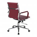 Nautilus Designs Aura Contemporary Medium Back Bonded Leather Executive Office Chair With Fixed Arms Red - BCL/8003/OX 40858NA