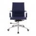 Nautilus Designs Aura Contemporary Medium Back Bonded Leather Executive Office Chair With Fixed Arms Blue - BCL/8003/BL 40865NA