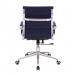 Nautilus Designs Aura Contemporary Medium Back Bonded Leather Executive Office Chair With Fixed Arms Blue - BCL/8003/BL 40865NA