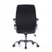 Nautilus Designs Hastings High Back Bonded Leather Executive Office Chair With Mesh Panel Detailing and Fixed Arms Black - BCL/B425/BK 40872NA