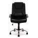 Nautilus Designs Westminster High Back Leather Faced Executive Office Chair With Integral Headrest and Fixed Arms Black - DPA2008ATG/LBK 40879NA