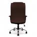 Nautilus Designs Westminster High Back Leather Faced Executive Office Chair With Integral Headrest and Fixed Arms Brown - DPA2008ATG/LBW 40893NA