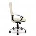 Nautilus Designs Westminster High Back Leather Faced Executive Office Chair With Integral Headrest and Fixed Arms Cream - DPA2008ATGLCM 40900NA