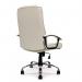 Nautilus Designs Westminster High Back Leather Faced Executive Office Chair With Integral Headrest and Fixed Arms Cream - DPA2008ATGLCM 40900NA