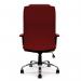 Nautilus Designs Westminster High Back Leather Faced Executive Office Chair With Integral Headrest and Fixed Arms Burgundy - DPA2008ATGLBY 40907NA