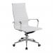 Nautilus Designs Aura Contemporary High Back Bonded Leather Executive Office Chair With Fixed Arms White - BCL9003WH 40928NA