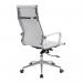 Nautilus Designs Aura Contemporary High Back Bonded Leather Executive Office Chair With Fixed Arms White - BCL9003WH 40928NA