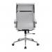 Nautilus Designs Aura Contemporary High Back Bonded Leather Executive Office Chair With Fixed Arms White - BCL9003WH 40928NA