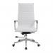 Nautilus Designs Aura Contemporary High Back Bonded Leather Executive Office Chair With Fixed Arms White - BCL9003WH 40928NA