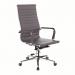 Nautilus Designs Aura Contemporary High Back Bonded Leather Executive Office Chair With Fixed Arms Grey - BCL9003GY 40942NA