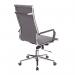 Nautilus Designs Aura Contemporary High Back Bonded Leather Executive Office Chair With Fixed Arms Grey - BCL9003GY 40942NA