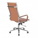 Nautilus Designs Aura Contemporary High Back Bonded Leather Executive Office Chair With Fixed Arms Coffee Brown - BCL/9003/BW 40949NA