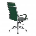 Nautilus Designs Aura Contemporary High Back Bonded Leather Executive Office Chair With Fixed Arms Forest Green - BCL/9003/FGN 40956NA