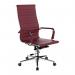 Nautilus Designs Aura Contemporary High Back Bonded Leather Executive Office Chair With Fixed Arms Red - BCL9003OX 40963NA