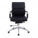 Nautilus Designs Avanti Medium Back Bonded Leather Executive Office Chair With Individual Back Cushions and Fixed Arms Black - BCL5003BK 40991NA