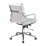 Nautilus Designs Avanti Medium Back Bonded Leather Executive Office Chair With Individual Back Cushions and Fixed Arms White - BCL/5003/WH 40998NA