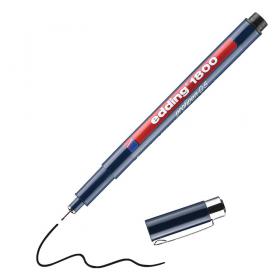 edding 1800 Profipen Fineliner Pen 0.50mm Line Black (Pack 10) - 4-180005001 41007ED