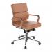 Nautilus Designs Avanti Medium Back Bonded Leather Executive Office Chair With Individual Back Cushions and Fixed Arms Brown - BCL5003BW 41012NA