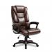 Nautilus Designs Titan Oversized High Back Leather Effect Executive Office Chair With Integral Headrest and Fixed Arms Brown - BCPG344BW 41033NA