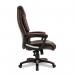 Nautilus Designs Titan Oversized High Back Leather Effect Executive Office Chair With Integral Headrest and Fixed Arms Brown - BCPG344BW 41033NA