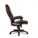 Nautilus Designs Titan Oversized High Back Leather Effect Executive Office Chair With Integral Headrest and Fixed Arms Brown - BCPG344BW 41033NA