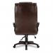 Nautilus Designs Titan Oversized High Back Leather Effect Executive Office Chair With Integral Headrest and Fixed Arms Brown - BCPG344BW 41033NA