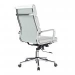 Nautilus Designs Avanti High Back Bonded Leather Executive Office Chair With Individual Back Cushions and Fixed Arms White - BCL/6003/WH 41054NA