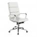 Nautilus Designs Avanti High Back Bonded Leather Executive Office Chair With Individual Back Cushions and Fixed Arms White - BCL6003WH 41054NA