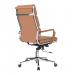 Nautilus Designs Avanti High Back Bonded Leather Executive Office Chair With Individual Back Cushions and Fixed Arms Brown - BCL/6003/BW 41068NA