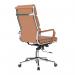 Nautilus Designs Avanti High Back Bonded Leather Executive Office Chair With Individual Back Cushions and Fixed Arms Brown - BCL6003BW 41068NA